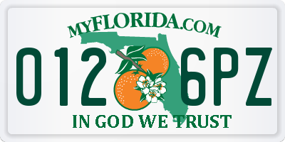 FL license plate 0126PZ