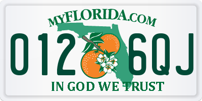 FL license plate 0126QJ