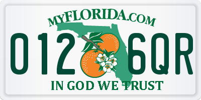 FL license plate 0126QR