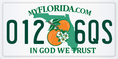 FL license plate 0126QS