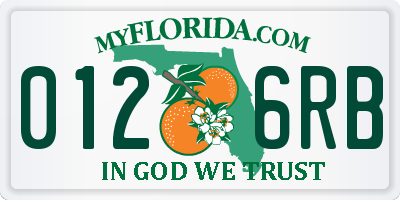 FL license plate 0126RB