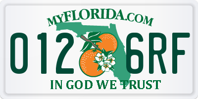 FL license plate 0126RF