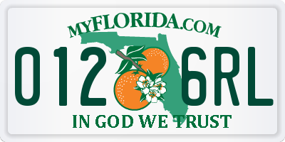 FL license plate 0126RL
