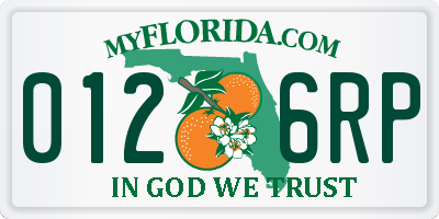 FL license plate 0126RP