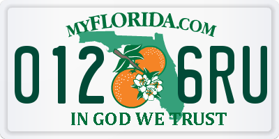 FL license plate 0126RU