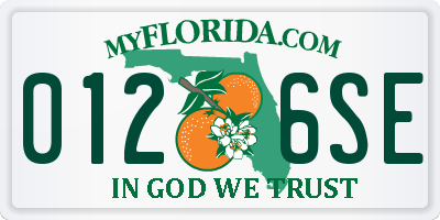 FL license plate 0126SE