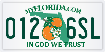 FL license plate 0126SL