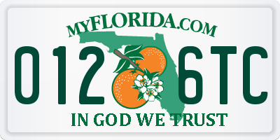 FL license plate 0126TC
