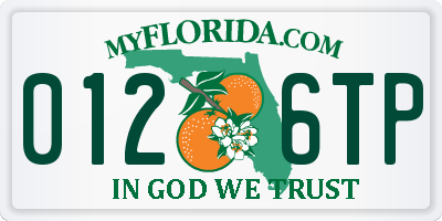 FL license plate 0126TP