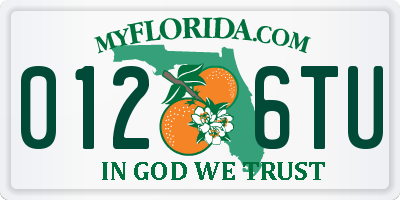 FL license plate 0126TU