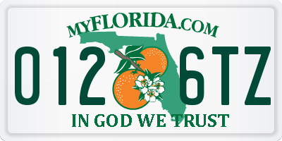 FL license plate 0126TZ