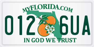 FL license plate 0126UA
