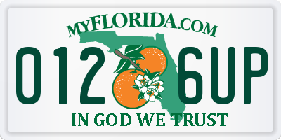 FL license plate 0126UP