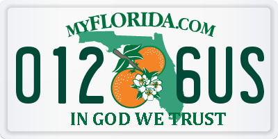FL license plate 0126US