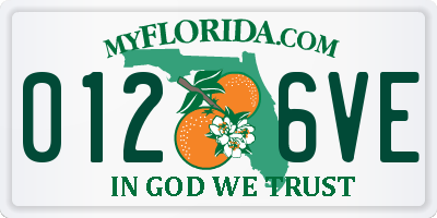 FL license plate 0126VE