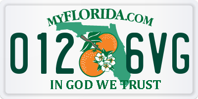 FL license plate 0126VG