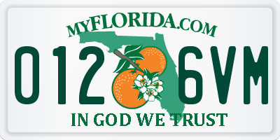 FL license plate 0126VM