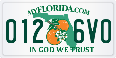 FL license plate 0126VO