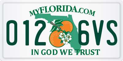 FL license plate 0126VS