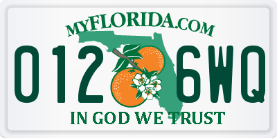 FL license plate 0126WQ