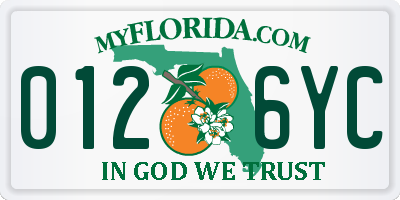 FL license plate 0126YC