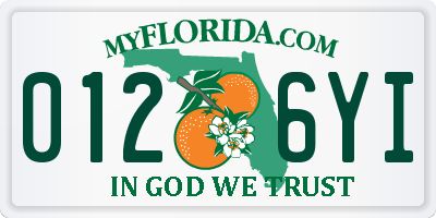FL license plate 0126YI