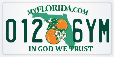 FL license plate 0126YM