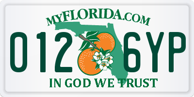 FL license plate 0126YP