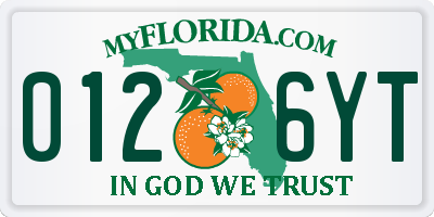 FL license plate 0126YT