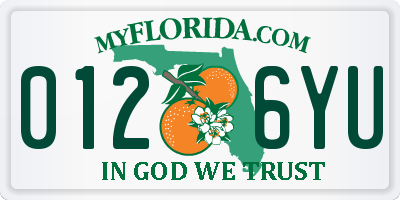 FL license plate 0126YU