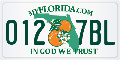 FL license plate 0127BL