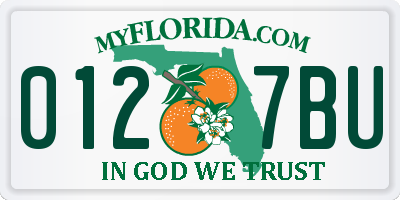 FL license plate 0127BU