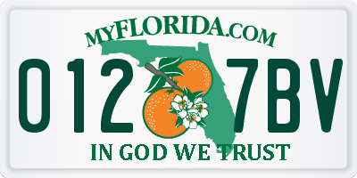 FL license plate 0127BV