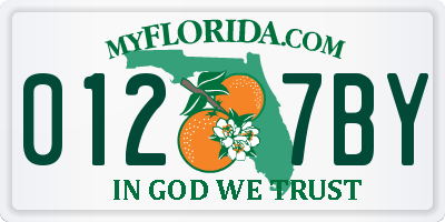 FL license plate 0127BY