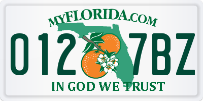 FL license plate 0127BZ
