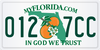 FL license plate 0127CC