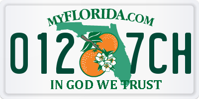 FL license plate 0127CH