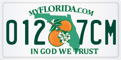 FL license plate 0127CM
