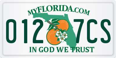 FL license plate 0127CS
