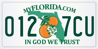 FL license plate 0127CU