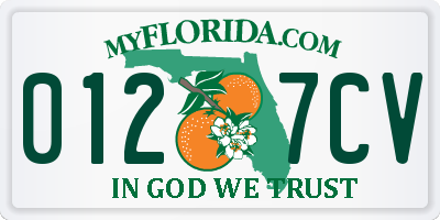 FL license plate 0127CV