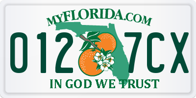 FL license plate 0127CX