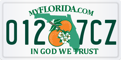 FL license plate 0127CZ