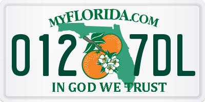 FL license plate 0127DL