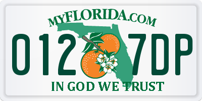 FL license plate 0127DP