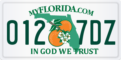 FL license plate 0127DZ