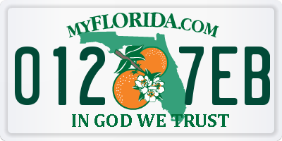 FL license plate 0127EB