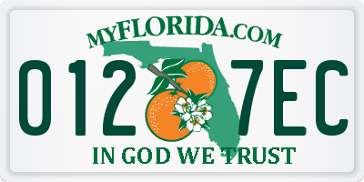 FL license plate 0127EC