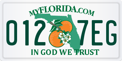 FL license plate 0127EG