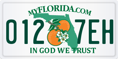 FL license plate 0127EH